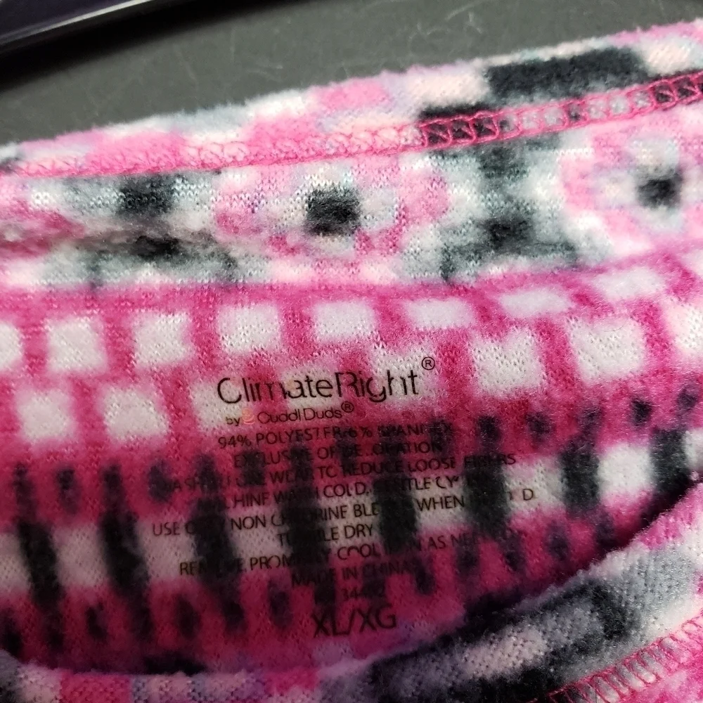 Girls climate right fleece pajama top size XL